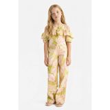 DeFacto %100 Pamuk Desenli Wide Leg Geniş Paça Pantolon Kız Çocuk D7610A825SM