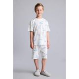 DeFacto %100 Pamuk Dinazor Desenli 2'li Ekru Pijama Takımı Erkek Bebek H5396A826HS - 11 - 12 Yaş