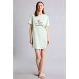 DeFacto %100 Pamuk Disney Bambı Lisanslı Regular Fit Bisiklet Yaka Kısa Kollu Nane Yeşili Gecelik G4101AX26SP - Yeşil-GN1139 - 2XL