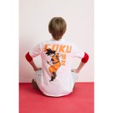 DeFacto %100 Pamuk Dragon Ball Bisiklet Yaka Sırt Baskılı Kısa Kollu Tişört Erkek Çocuk E3120A825SM