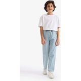 DeFacto %100 Pamuk Düz Paça Jean Pantolon Erkek Çocuk G6984A826SP - Mavi-NM39 - 13 - 14 Yaş