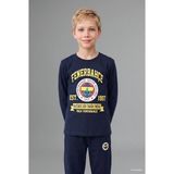 DeFacto %100 Pamuk Fenerbahçe Lisanslı Bisiklet Yaka Uzun Kollu Üst Jogger Alt Pijama Takımı Erkek Çocuk I2029A826AU - Lacivert-NV71 - 5 - 6 Yaş