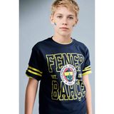 DeFacto %100 Pamuk Fenerbahçe New Regular Fit Bisiklet Yaka Kısa Kollu Siyah Tişört Erkek Çocuk H7868A826HS - İndigo-IN42 - 11 - 12 Yaş