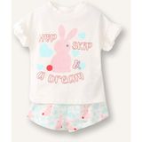 DeFacto %100 Pamuk Fitilli 2'li Ekru Pijama Takımı Kız Bebek H9307A526SM - Ekru-ER233 - 3 - 4 Yaş