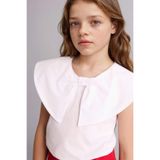 DeFacto %100 Pamuk Fiyonklu Bluz Kız Çocuk H0149A826SM