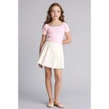 DeFacto %100 Pamuk Gabardin Etek Kız Çocuk E2648A826SP - Beyaz-WT34 - 13 - 14 Yaş