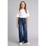 DeFacto %100 Pamuk Geniş Paça Jean Pantolon Kız Çocuk G9585A826SP - Mavi-NM34 - 11 - 12 Yaş