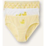 DeFacto %100 Pamuk Hayvan Desenli Penye 3'lü Slip Külot Kız Çocuk H6338A826SM - 4 - 5 Yaş - Sarı-YL83