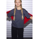 DeFacto %100 Pamuk I Love NY Oversıze Tişört Kız Çocuk G9588A826SM