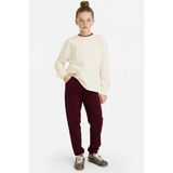 DeFacto %100 Pamuk Jogger Fit Penye Pantolon Kız Çocuk G0337A826SP - Bordo - Dropsuz - 8 - 9 Yaş