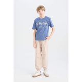 DeFacto %100 Pamuk Jogger Fit Standart Paça Paraşüt Pantolon Erkek Çocuk D9851A825SP - 8 - 9 Yaş - Bej-BG107