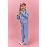 DeFacto %100 Pamuk Kalp Patchli Pantolon Kız Bebek H0368A526SM