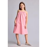 DeFacto %100 Pamuk Kolsuz Elbise Kız Çocuk E5808A826HS - 5 - 6 Yaş - Pembe