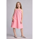 DeFacto %100 Pamuk Kolsuz Elbise Kız Çocuk E5808A826HS - 7 - 8 Yaş - Pembe