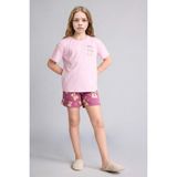 DeFacto %100 Pamuk Kpop - Demon Hunters Relax Fit 2'li Pembe Pijama Takımı Kız Çocuk H8497A826SM - 8 - 9 Yaş