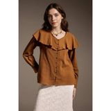 DeFacto %100 Pamuk Krinkıl Kumaş Tunik H0270AX26SP - Kahve-BN325 - XL