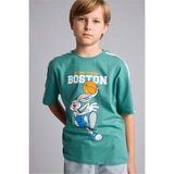 DeFacto %100 Pamuk Looney Tunes Lisanslı New Regular Fit Bisiklet Yaka Kısa Kollu Yeşil Tişört Erkek Çocuk H5815A826AU - Yeşil-GN115 - 11 - 12 Yaş