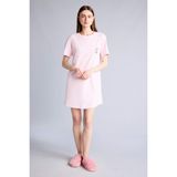 DeFacto %100 Pamuk Looney Tunes Regular Fit Bisiklet Yaka Kısa Kollu Mini Gecelik G4100AX26SP - Pembe-PN648 - 2XL