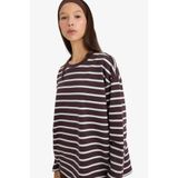 DeFacto %100 Pamuk Loose Fıt Çizgili Sweatshirt F7758AX25AU