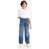 DeFacto %100 Pamuk Loose Fit Yırtık Detaylı Düz Paça Jean Pantolon Erkek Çocuk G3257A825WN - Mavi-NM28 - 8 - 9 Yaş