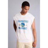 DeFacto %100 Pamuk NBA Golden State Warriors Oversize Atlet H3817AX26SM - Ekru-ER105