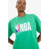 DeFacto %100 Pamuk NBA Wordmark Oversize Tişört X2993AZ25SM - Yeşil-GN689