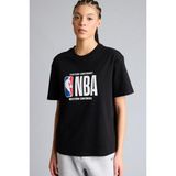 DeFacto %100 Pamuk NBA Wordmark Relax Fit Kısa Kollu Tişört G0717AX26SP - Siyah - 2XL