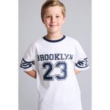DeFacto %100 Pamuk New Regular Fit Bisiklet Yaka Baskılı Kısa Kollu Beyaz Tişört Erkek Çocuk H8069A826HS - Beyaz-WT34 - 7 - 8 Yaş