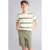 DeFacto %100 Pamuk New Regular Fit Bisiklet Yaka Baskılı Kısa Kollu Tişört Erkek Çocuk H3076A826SM - Yeşil-GN391 - 5 - 6 Yaş