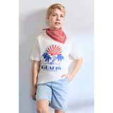 DeFacto %100 Pamuk New Regular Fit Bisiklet Yaka Baskılı Kısa Kollu Tişört Erkek Çocuk H4320A826HS - Ekru-ER105 - 8 - 9 Yaş