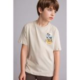 DeFacto %100 Pamuk New Regular Fit Bisiklet Yaka Baskılı Kısa Kollu Tişört Erkek Çocuk H4329A826HS - Gri-GR447 - 7 - 8 Yaş