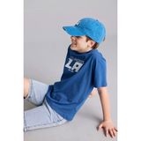 DeFacto %100 Pamuk New Regular Fit Bisiklet Yaka Baskılı Kısa Kollu Tişört Erkek Çocuk H4336A826HS - Mavi - 5 - 6 Yaş