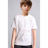 DeFacto %100 Pamuk New Regular Fit Bisiklet Yaka Baskılı Kısa Kollu Tişört Erkek Çocuk H6357A826HS - Beyaz-WT34 - 9 - 10 Yaş