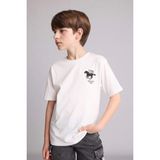 DeFacto %100 Pamuk New Regular Fit Bisiklet Yaka Baskılı Kısa Kollu Tişört Erkek Çocuk H6364A826HS - Ekru-ER105 - 7 - 8 Yaş