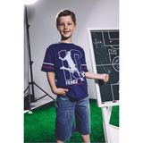 DeFacto %100 Pamuk New Regular Fit Bisiklet Yaka Kısa Kollu Fransa Baskılı Mavi Tişört Erkek Çocuk H9748A826HS - 8 - 9 Yaş