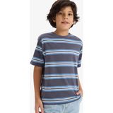DeFacto %100 Pamuk New Regular Fit Bisiklet Yaka Kısa Kollu Tişört Erkek Çocuk G0946A826SM - Gri-GR448 - 5 - 6 Yaş