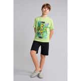 DeFacto %100 Pamuk Nınja Turtles-Retro Kısa Kollu Tişört Şort Alt 2'li Pijama Takımı Erkek Çocuk H8008A826HS