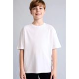 DeFacto %100 Pamuk Oversize Bisiklet Yaka Kısa Kollu Beyaz Tişört Erkek Çocuk G6486A826AU - Beyaz-WT34 - 5 - 6 Yaş