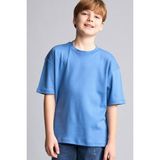 DeFacto %100 Pamuk Oversize Bisiklet Yaka Kısa Kollu Tişört Erkek Çocuk G6486A826SM - Mavi-BE422 - 9 - 10 Yaş