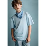 DeFacto %100 Pamuk Oversize Bisiklet Yaka Kısa Kollu Tişört Erkek Çocuk G6486A826SM - Mavi-BE526 - 9 - 10 Yaş