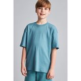 DeFacto %100 Pamuk Oversize Bisiklet Yaka Kısa Kollu Tişört Erkek Çocuk G6486A826SM - Mavi-BE805 - 11 - 12 Yaş