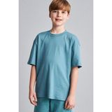 DeFacto %100 Pamuk Oversize Bisiklet Yaka Kısa Kollu Tişört Erkek Çocuk G6486A826SM - Mavi-BE805 - 8 - 9 Yaş