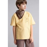 DeFacto %100 Pamuk Oversize Bisiklet Yaka Nakışlı Cep Baskılı Kısa Kollu Tişört Erkek Çocuk H3492A826HS - Sarı-YL166 - 11 - 12 Yaş
