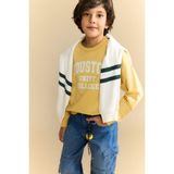 DeFacto %100 Pamuk Oversize Geniş Kalıp Baskılı Sweatshirt Erkek Çocuk G6170A826SP - Sarı-YL502 - 9 - 10 Yaş