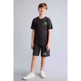 DeFacto %100 Pamuk Oversıze Palmiye Baskılı Sweatshirt Kumaşı Şort Erkek Çocuk H8220A826HS