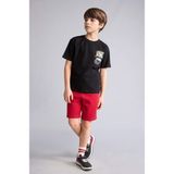 DeFacto %100 Pamuk Oversize Sweatshirt Kumaşı Şort Erkek Çocuk H2027A826SM - 5 - 6 Yaş - Kırmızı-BR244