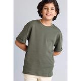 DeFacto %100 Pamuk Oversize Tişört Erkek Çocuk G6486A826SM - Haki-KH444 - 7 - 8 Yaş
