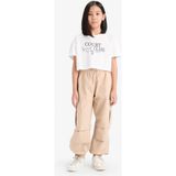 DeFacto %100 Pamuk Paraşüt Kargo Cepli Jogger Paça Pantolon Kız Çocuk E0162A825SM - Bej-BG775 - 8 - 9 Yaş