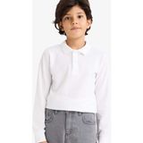 DeFacto %100 Pamuk Pike Polo Tişört Erkek Çocuk L0288A626SP - Beyaz-WT34 - 7 - 8 Yaş