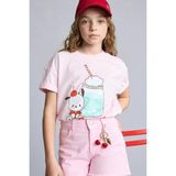 DeFacto %100 Pamuk Pochacco Relax Fit Bisiklet Yaka Kısa Kollu Tişört Kız Çocuk H3474A826SM - Pembe-PN343 - 11 - 12 Yaş